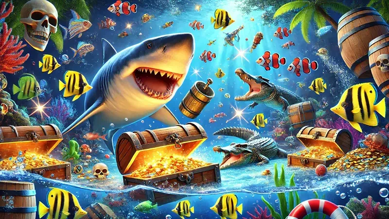 Suasana visual permainan tembak ikan BANGSAWAN88